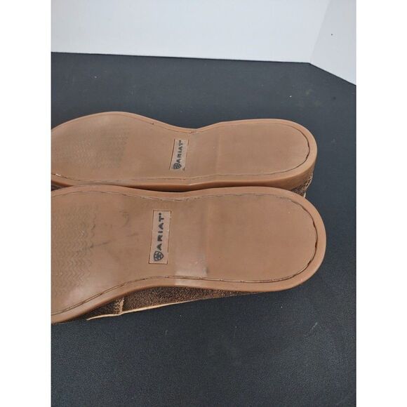 Ariat 10012905 Yuma Peach & Brown Boat Oxford Lace Up Leather Womens Shoe Sz 8.5 - Picture 7 of 8